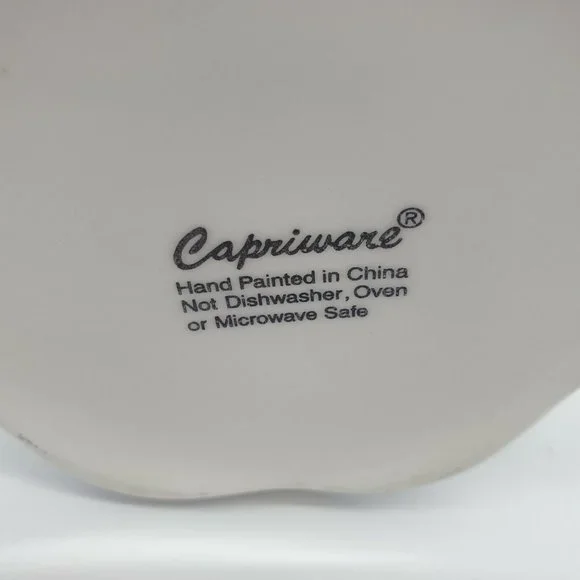 Capriware 11" Vase Hand Painted Collectable Blue Purple Floral Country Accent - Picture 5 of 11